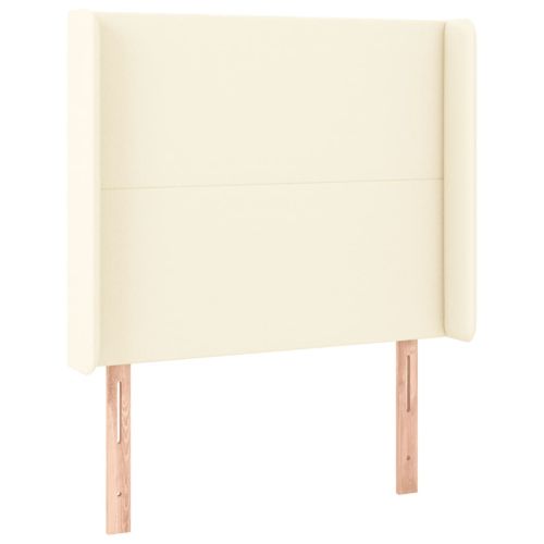 LED горна табла за легло, кремава, 103x16x118/128 см