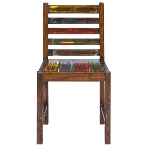 Трапезни столове, 2 бр, регенерирано дърво масив