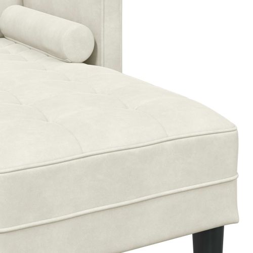 Комплект дивани с възглавница 2 pcs Крем Полиестер