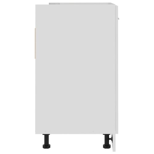 Долен шкаф за мивка "Lyon", бял гланц, 80x46x81,5 см, инженерно дърво