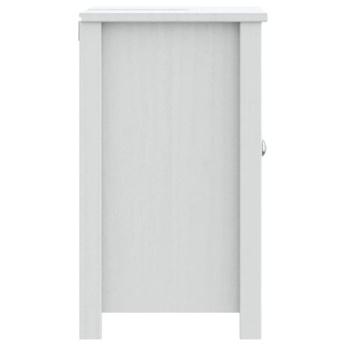 Шкаф за мивка за баня "BERG", бял, 60x34x59 см, бор масив