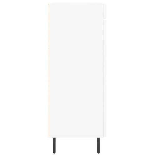 Сайдборд, бял, 69,5x34x90 см, инженерно дърво