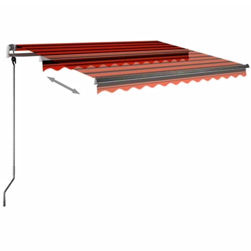 Свободностояща ръчна тента, 300x250 см, оранжево/кафяво