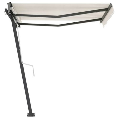 Свободностояща ръчно прибираща се тента, 350x250 см, кремава