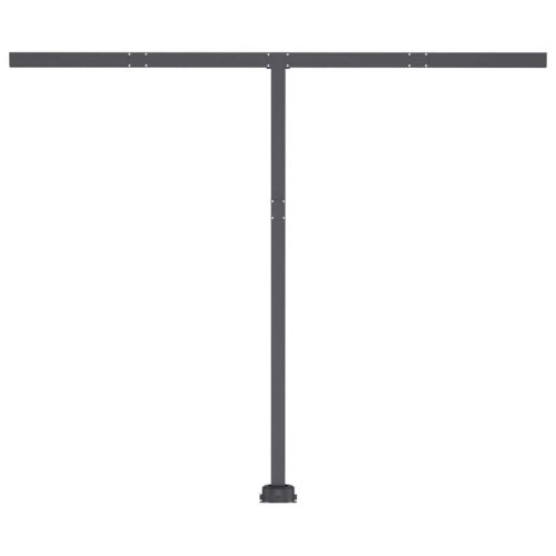 Ръчно прибиращ се сенник с LED, 350x250 см, жълто и бяло