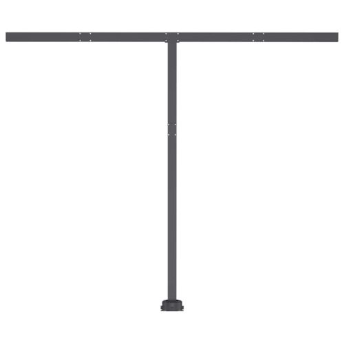 Ръчно прибиращ се сенник с LED, 350x250 см, оранжево и кафяво