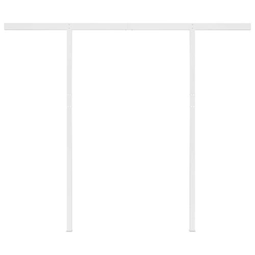 Автоматично прибиращ се сенник с прътове, 3x2,5 м, кремав