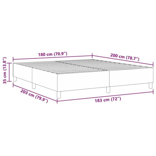 Платформено легло Крем 180 x 200 cm текстил