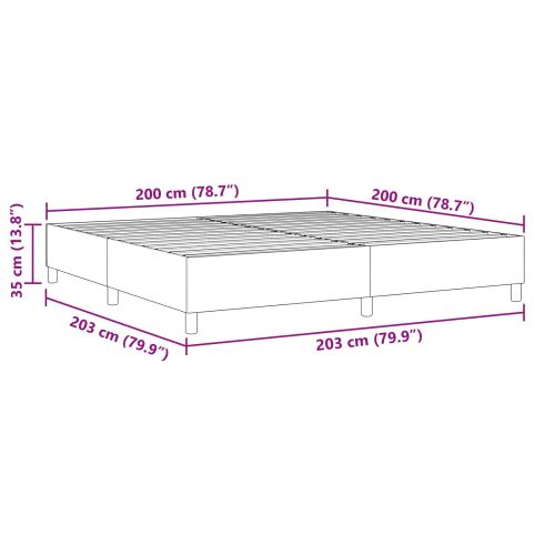 Платформено легло Крем 200 x 200 cm текстил