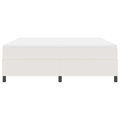 Легло с пружинирана основа Слонова кост и бяло 180 x 200 cm