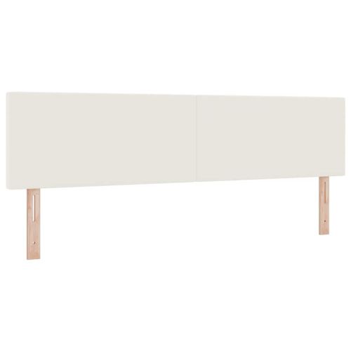 Легло с пружинирана основа Слонова кост и бяло 180 x 200 cm