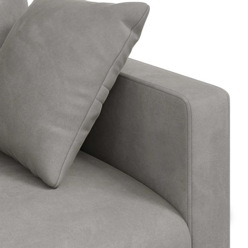 Диван 2 pcs Светлосиво 228 x 78 x 80 см Кадифе