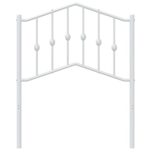 Метална резервна табла за легло, бяла, 75 см