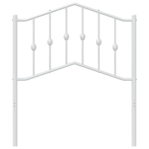 Метална резервна табла за легло, бяла, 80 см