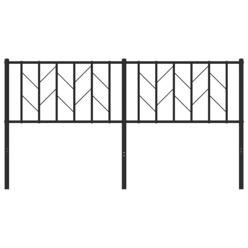 Метална резервна табла за легло, черна, 160 см