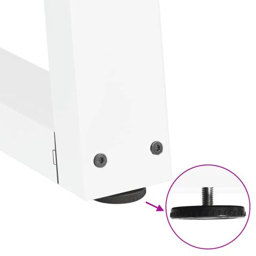 Крака за трапезна маса, V-образни, 2 бр., бели, 60 x (72-73,3) см, стомана