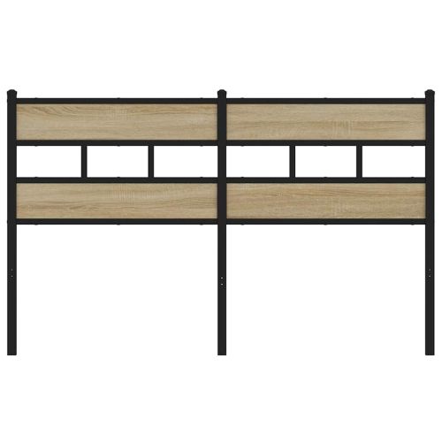 Резервна табла за легло, дъб сонома, 140 см, желязо и инженерно дърво