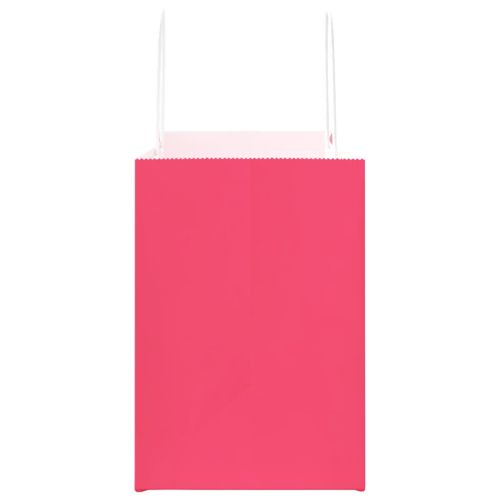 Хартиени торбички 250 бр с дръжки розови 32x17x25 см