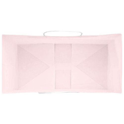 Хартиени торбички 250 бр с дръжки розови 32x17x25 см