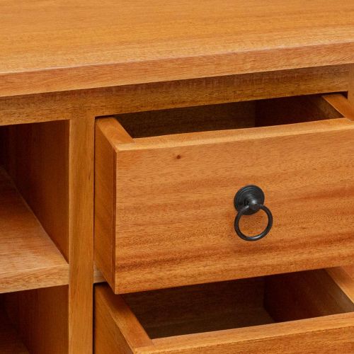 ТВ шкаф Естествен 100 x 40,5 x 46 см Масивно махагоново дърво