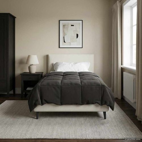 Летен юрган Патичено Антрацит 135 x 220 см Микрофибър