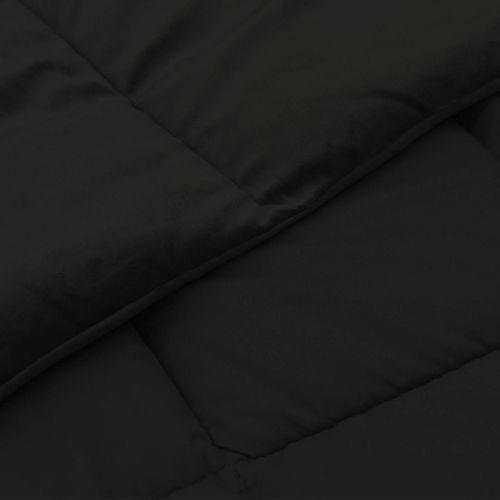 Летен юрган Патичено Черен 240 х 260 см Микрофибър