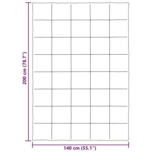 Пълно годишно юрганче Светлосиво 140 x 200 cm Микрофибър