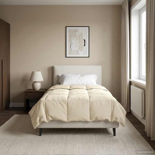 Зимен юрган Патичено Крем 135 x 220 см Микрофибър