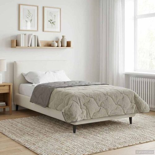 Пълно годишно юрганче Патичено Светлосиво 155 x 220 cm