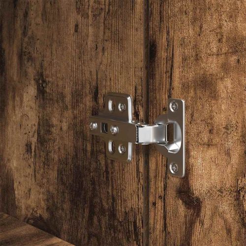 Нощно шкафче, опушен дъб, 39x35x125 см, инженерно дърво