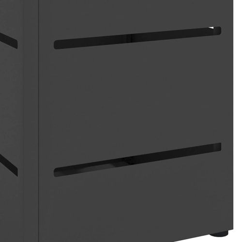 Стойка за чадър със съхранение Черно 15,5 х 15,5 х 49 см Метал