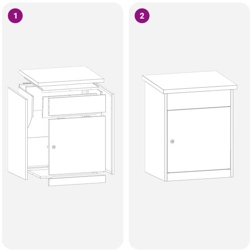 Пощенска кутия за пратки Черно 47.5 x 38 x 59 см Стомана