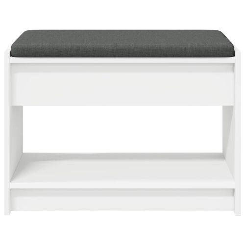 Пейка за коридор Бял 63 x 38 x 45 см Композитно дърво и текстил