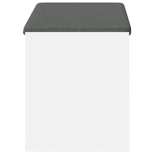 Пейка за коридор Бял 83 x 38 x 45 см Композитно дърво и текстил