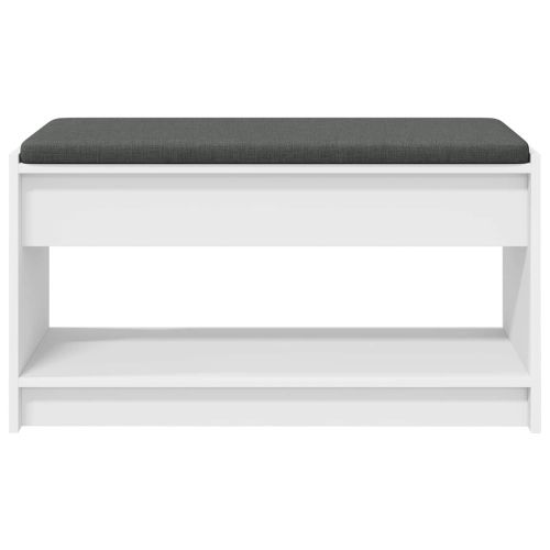 Пейка за коридор Бял 83 x 38 x 45 см Композитно дърво и текстил