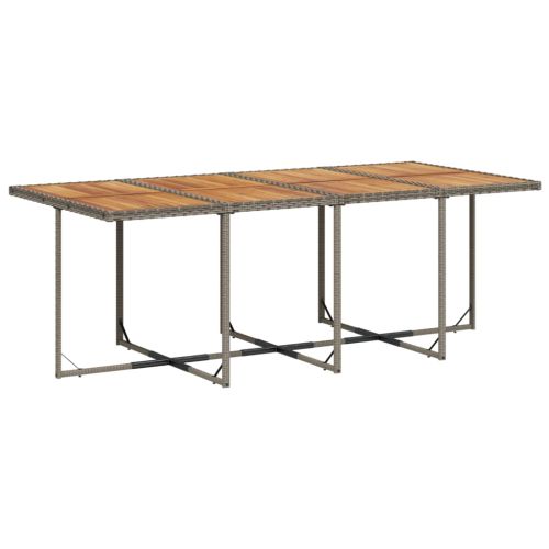 Градински комплект с възглавници 15 части полиратан сив