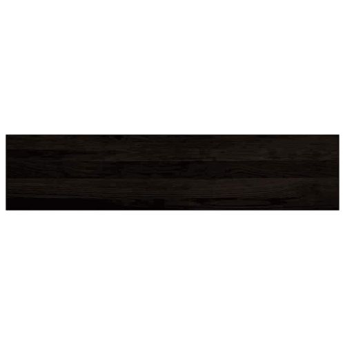 Стълбищни стъпала, 2 бр, тъмнокафяви, 110x30x2 см, дъб масив