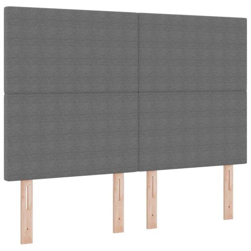 LED кутия за пружини с легло Светлосив и бял 160 x 200 cm