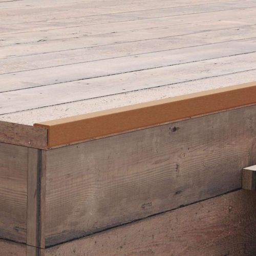 5 бр ъглови лайстни за настилка WPC 170 см светлокафяви