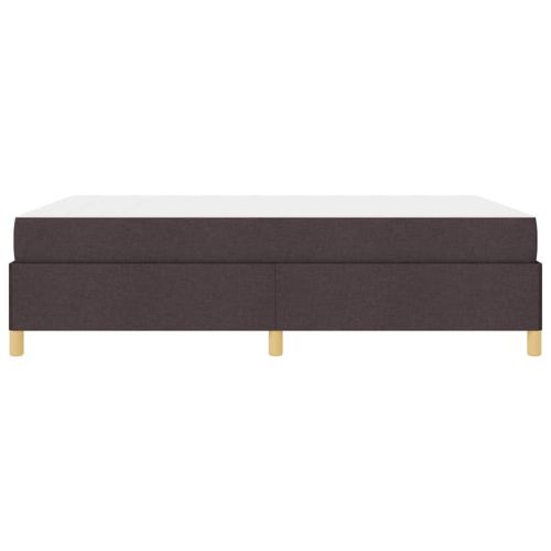 Рамка за легло с матрак Тъмен кафяв 160 x 200 cm текстил