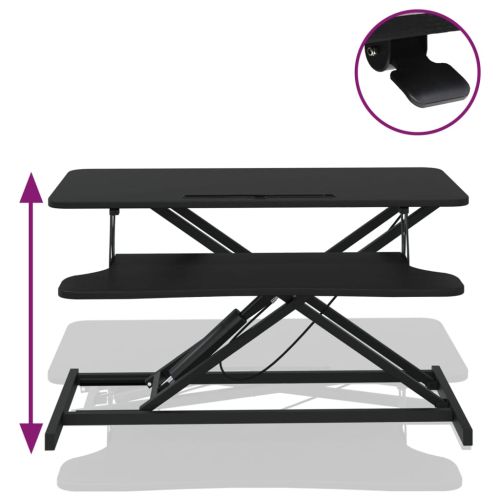 Регулируемо бюро, 90x40x(13-50) см, стомана и инженерно дърво