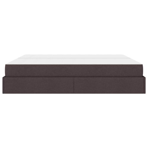 Рамка за легло с матрак с матрак 2 pcs Кафеникаво текстил