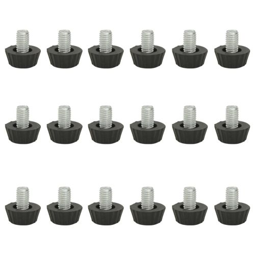 315594 Adjustable Furniture Feet M8 18 pcs Black