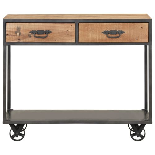 Конзолна маса, 90x35x74 см, регенерирано дърво масив