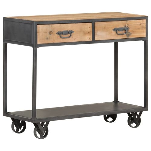 Конзолна маса, 90x35x74 см, регенерирано дърво масив