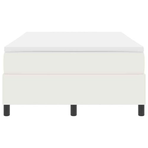 Легло с пружинирана основа Слонова кост и бяло 120 x 190 cm