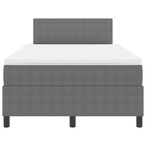 Легло с пружинирана основа Светлосив и бял 120 x 190 cm