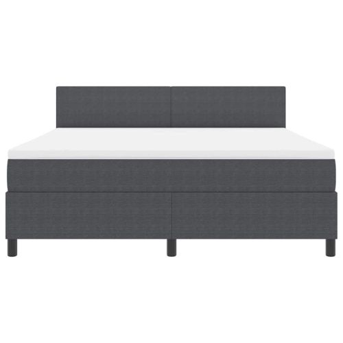 Легло с пружинирана основа Тъмен сив и бял 180 x 200 cm