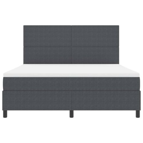 Легло с пружинирана основа Тъмен сив и бял 180 x 200 cm