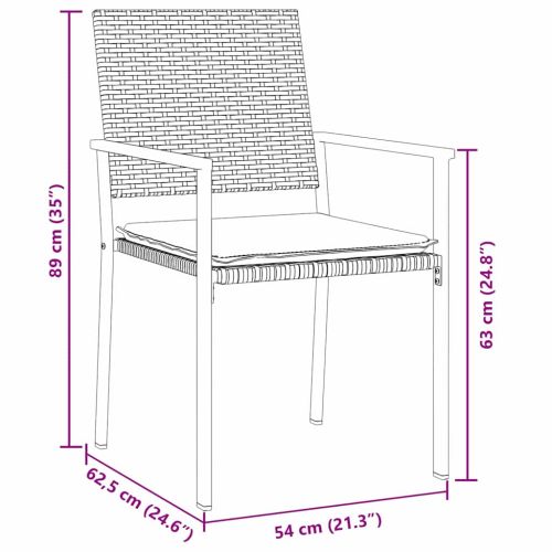 Комплект за хранене в градината 7 pcs Черен и Светло Сив